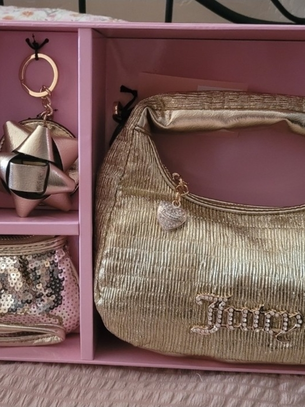 Juicy Couture Gold Mini Shoulder Bag Gift Set